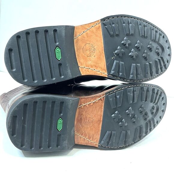 Timberland Earthkeepers Brown Leather Side Zip Lace Up Boots Men’s Size 12M LOOK - Picture 9 of 12